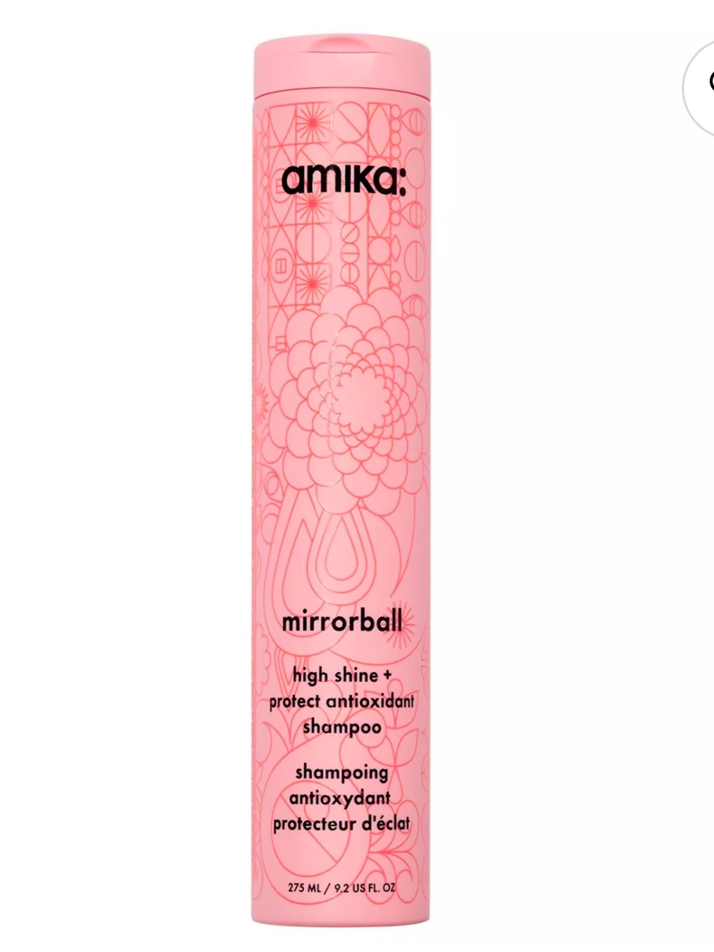 amika Pink Mirrorball High Shine Shampoo